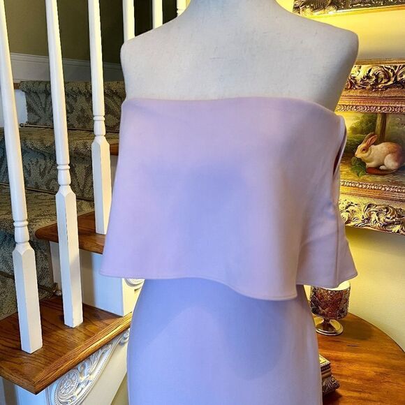 NWT Women's Likely Driggs Strapless Dress in Lilac Lavender Crepe Size 4 - Picture 4 of 5